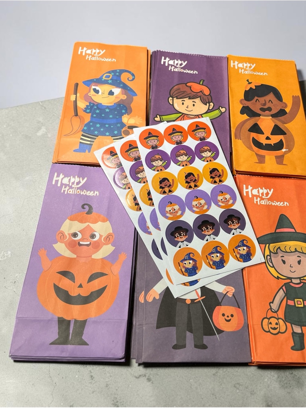 5for$10 Assorted Halloween Paper Party Gift Bags 36 Pack Spooky Goodie Bags